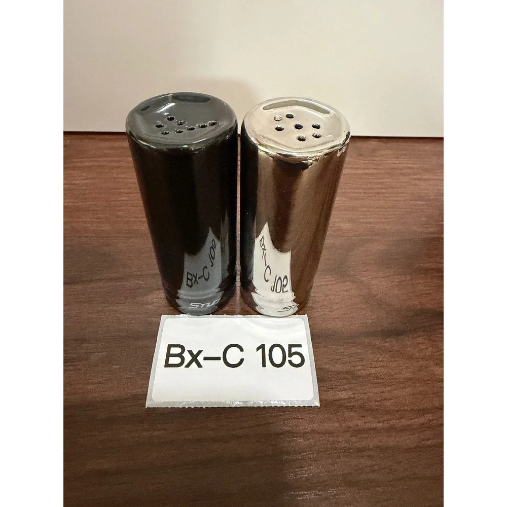 Snap-on Tools Socket Salt and Pepper Shaker Set Black and Chrome Collectible New